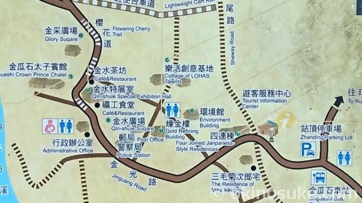 台湾　台北　黄金博物館　地図