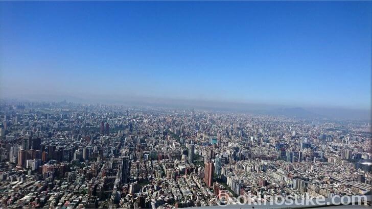 台北101の屋外展望台（91階）からの眺め